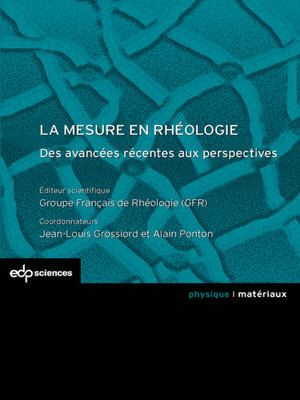 cover image of La mesure en rhéologie